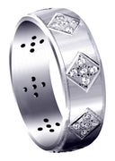 Diamond Mens Wedding Band | 0.6 Carats | Satin Finish (Shawn)