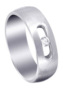 Diamond Mens Wedding Band | 0.1 Carats | Satin Finish (Jett)