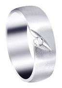 Diamond Mens Wedding Band | 0.07 Carats | Satin Finish (Thiago)