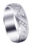 Diamond Mens Wedding Band | 0.18 Carats | Satin Finish (Kyrie)