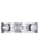 Diamond Mens Wedding Band | 0.36 Carats | Satin Finish (Gregory)