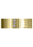 Yellow Gold Diamond Mens Wedding Band | 0.06 Carats | Satin Finish (Lane)