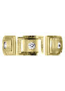 Yellow Gold Diamond Mens Wedding Band | 0.36 Carats | Wire Matt Finish (Rafael)