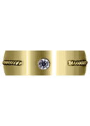 Yellow Gold Diamond Mens Engagement Ring | 0.15 Carats | Satin Finish (Cohen)