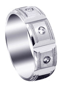 Diamond Mens Engagement Ring | 0.4 Carats | Satin Finish (Colt)