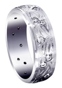 Diamond Mens Wedding Band | 0.54 Carats | High Polish Finish (Karson)