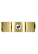 Yellow Gold Diamond Mens Wedding Band | 0.4 Carats | Satin Finish (Holden)
