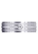 Diamond Mens Engagement Ring | 0.12 Carats | Cross Satin Finish (Kyler)