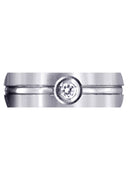 Diamond Mens Wedding Band | 0.1 Carats | Satin Finish (Erik)