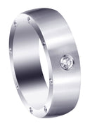 Diamond Mens Wedding Band | 0.26 Carats | Satin Finish (Trenton)