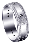 Diamond Mens Wedding Band | 0.225 Carats | Satin Finish (Jared)