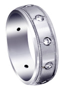 Diamond Mens Wedding Band | 0.5 Carats | Satin Finish (Mario)