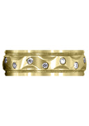 Yellow Gold Diamond Mens Wedding Band | 0.4 Carats | High Polish Finish (Manuel)