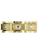 Yellow Gold Diamond Mens Wedding Band | 0.24 Carats | Satin Finish (Alexis)