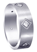 Diamond Mens Wedding Band | 0.6 Carats | Satin Finish (Titus)