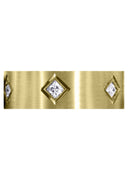 Yellow Gold Diamond Mens Wedding Band | 0.6 Carats | Satin Finish (Titus)