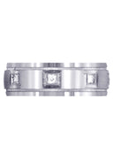 Diamond Mens Wedding Band | 0.4 Carats | Satin Finish (Cesar)