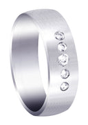 Diamond Mens Engagement Ring | 0.07 Carats | Satin Finish (Andre)