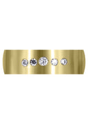 Yellow Gold Diamond Mens Engagement Ring | 0.07 Carats | Satin Finish (Andre)