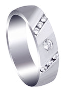 Diamond Mens Wedding Band | 0.28 Carats | Satin Finish (Seth)