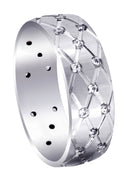 Diamond Mens Wedding Band | 0.45 Carats | Satin Finish (Reid)