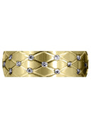 Yellow Gold Diamond Mens Wedding Band | 0.45 Carats | Satin Finish (Reid)