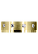 Yellow Gold Diamond Mens Wedding Band | 0.5 Carats | Satin Finish (Martin)