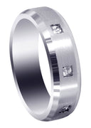 Diamond Mens Wedding Band | 0.15 Carats | Satin Finish (Ricardo)