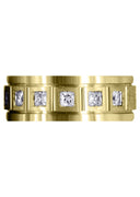 Yellow Gold Diamond Mens Engagement Ring | 0.6 Carats | Satin Finish (Emanuel)