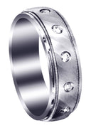 Diamond Mens Wedding Band | 0.36 Carats | Satin Finish (Desmond)