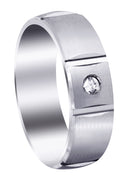 Diamond Mens Wedding Band | 0.24 Carats | Satin Finish (Grady)