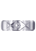 Diamond Mens Wedding Band | 0.10 Carats | Satin Finish (Frank)