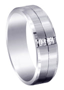 Diamond Mens Wedding Band | 0.34 Carats | Satin Finish (Rhett)