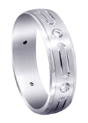 Diamond Mens Wedding Band | 0.24 Carats | Satin Finish (Garrett)