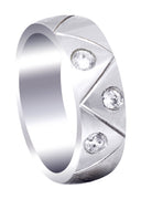 Diamond Mens Wedding Band | 0.3 Carats | Satin Finish (Keegan)