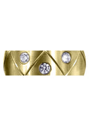 Yellow Gold Diamond Mens Wedding Band | 0.3 Carats | Satin Finish (Keegan)