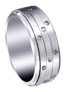 Diamond Mens Wedding Band | 0.24 Carats | Satin Finish (Roberto)