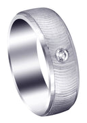 Diamond Mens Wedding Band | 0.12 Carats | Diamond Cut Finish (Drew)