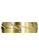 Yellow Gold Diamond Mens Wedding Band | 0.3 Carats | Satin Finish (Kendrick)
