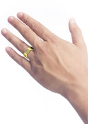 Yellow Gold Diamond Mens Wedding Band | 0.07 Carats (Deacon)