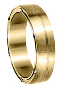 Yellow Gold Diamond Mens Wedding Band | 0.108 Carats (Brycen)