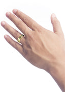 Yellow Gold Diamond Mens Engagement Ring | 0.25 Carats | Satin Finish (Hector)