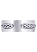 Diamond Mens Wedding Band | 0.14 Carats | Satin Finish (Emilio)