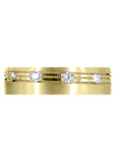 Yellow Gold Diamond Mens Wedding Band | 0.5 Carats (Hendrix)