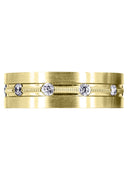 Yellow Gold Diamond Mens Wedding Band | 0.5 Carats (Franklin)