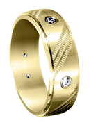 Yellow Gold Diamond Mens Wedding Band | 0.25 Carats (Raul)