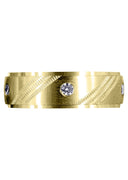 Yellow Gold Diamond Mens Wedding Band | 0.25 Carats (Raul)