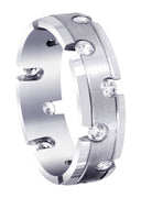 Diamond Mens Wedding Band | 0.84 Carats | Satin Finish (Anderson)