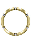 Yellow Gold Diamond Mens Wedding Band | 0.84 Carats | Satin Finish (Anderson)