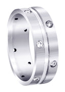 Diamond Mens Wedding Band | 0.48 Carats | Satin Finish (Walter)